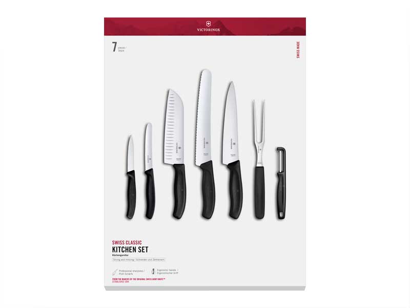 Set de cuisine 7 pièces Victorinox Swiss Classic noir