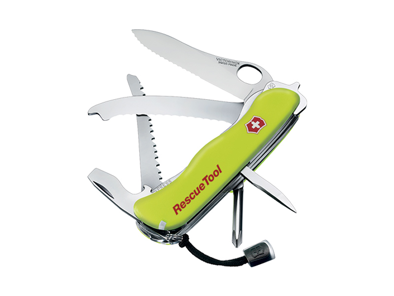 Couteau pliant multifonctions Victorinox Rescue Tool - manche 111 mm jaune fluo