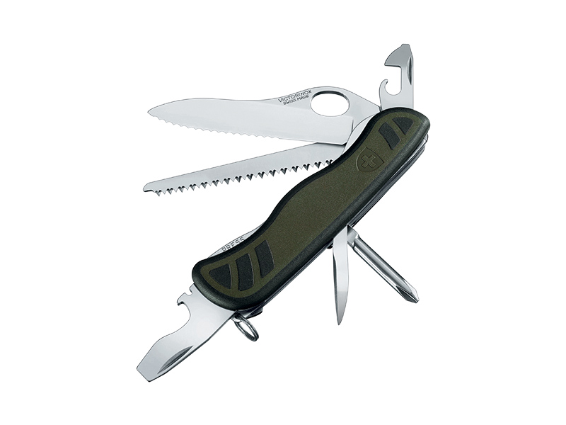 Couteau pliant multifonctions Victorinox SOLDAT SUISSE  2008 - Manche bi-matière 111 mm.