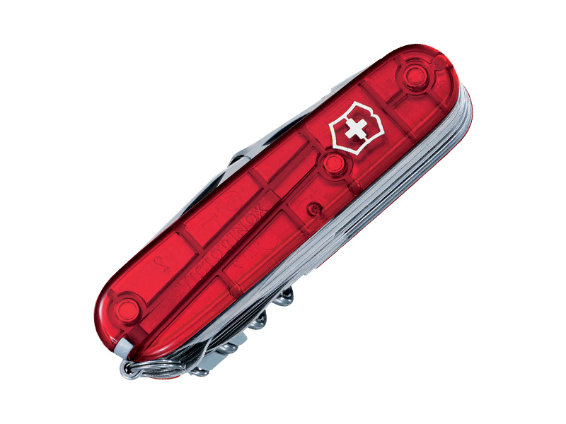 Couteau suisse Victorinox  Swisschamp rubis - Manche rouge translucide