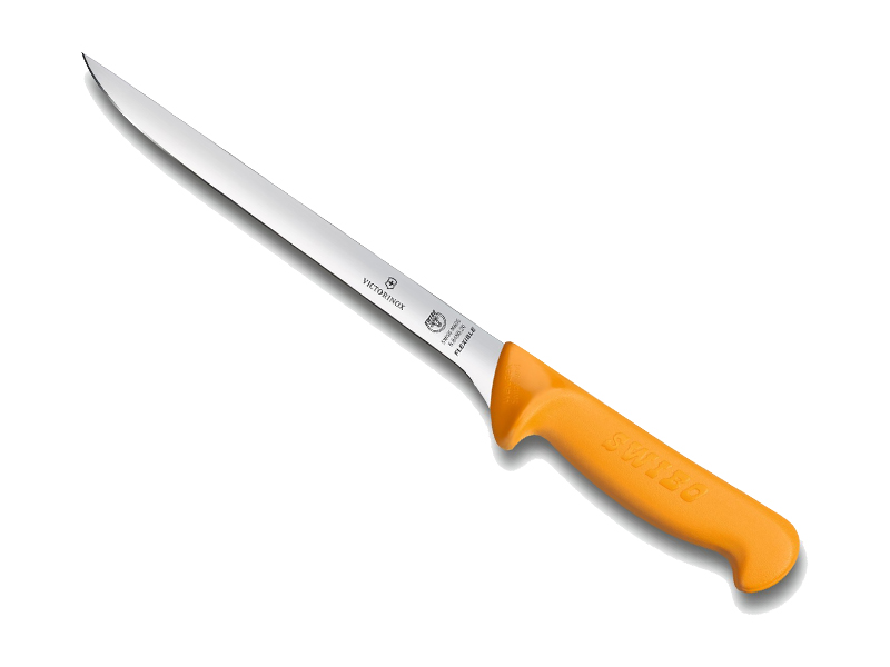 Couteau Swibo filet de sole lame flexible 20 cm - Manche grillon jaune