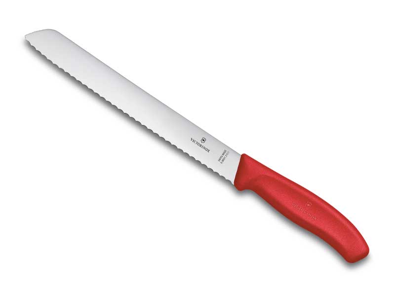 Couteau à pain Victorinox Swiss Classic lame 21 cm - manche rouge