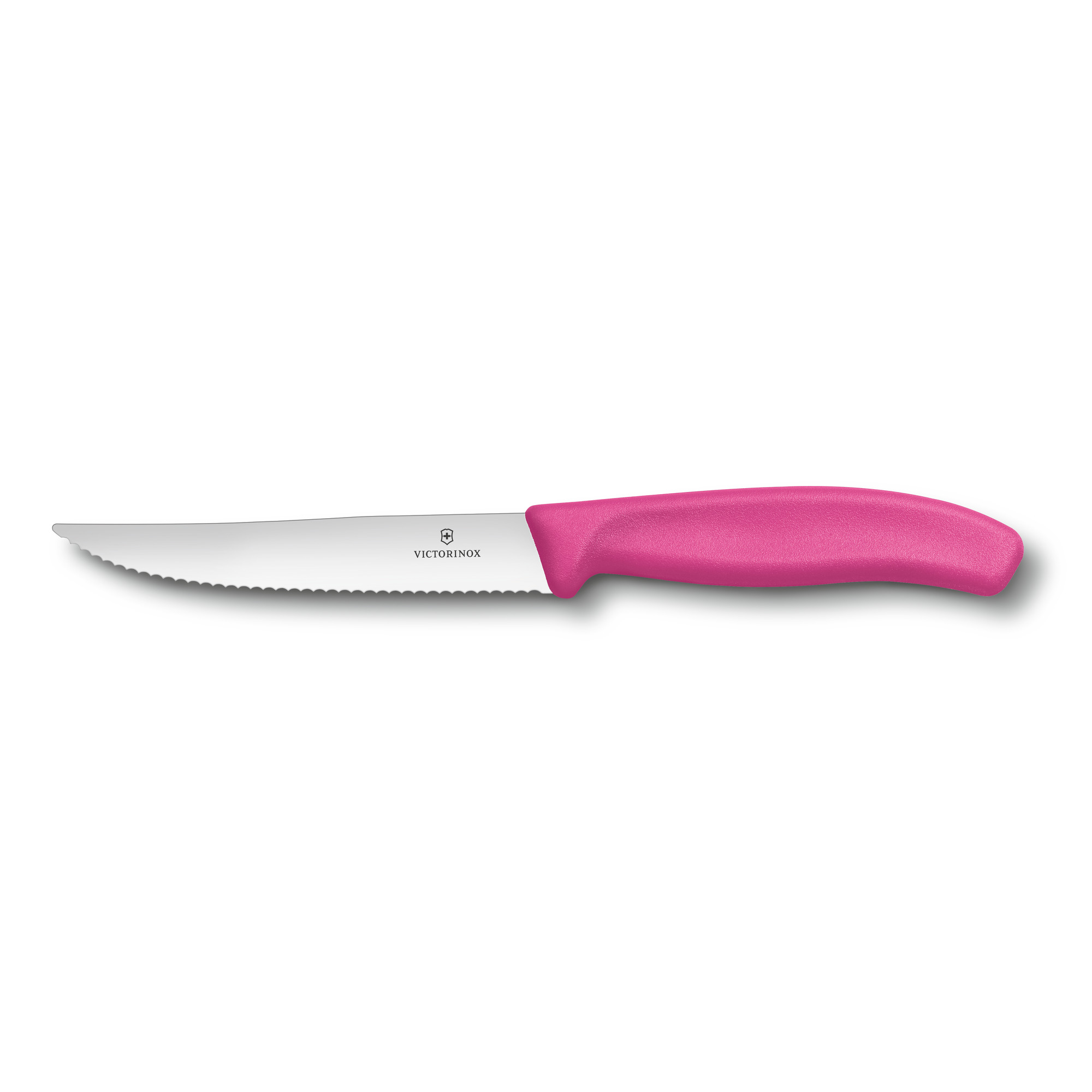 Couteau à pizza/steak Victorinox Swiss Classic lame dentée 12 cm - manche rose