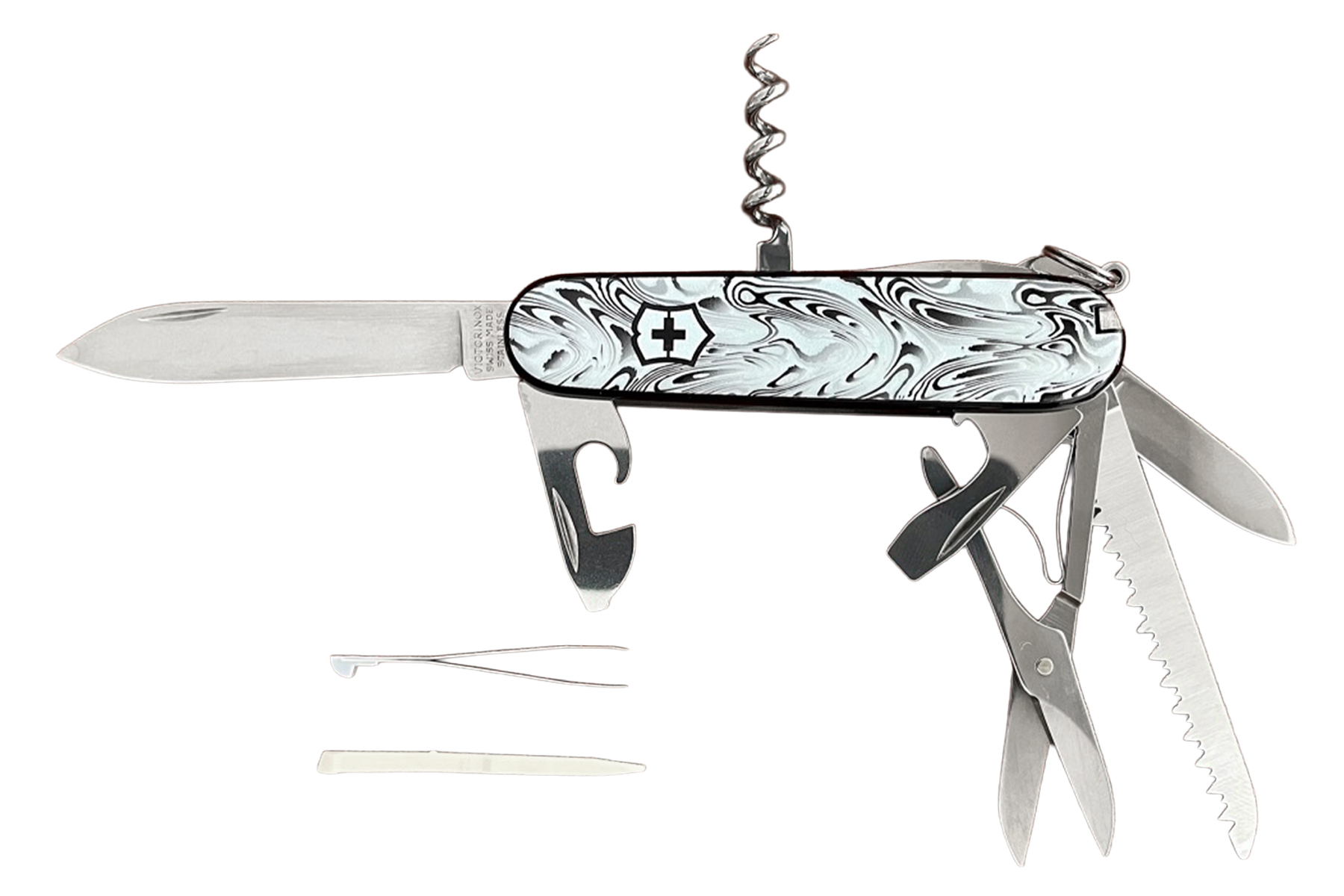 Couteau suisse Victorinox Huntsman modèle texturé damas