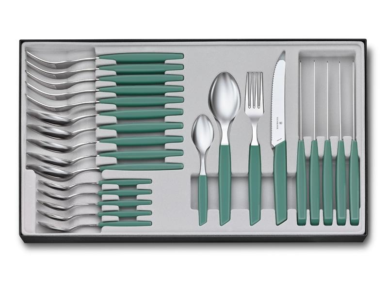 Ménagère 24 pièces Victorinox Swiss Modern vert sauge