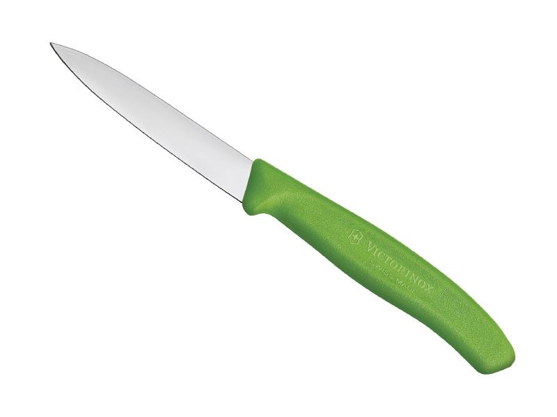 Couteau office Victorinox Swissclassic lame 8cm pointe milieu - manche vert