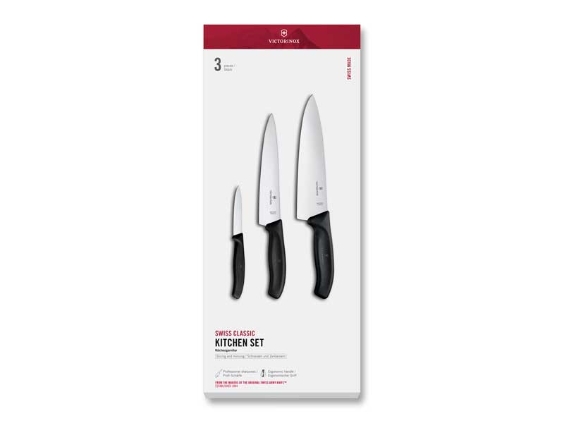 Set de cuisine 3 pièces Victorinox Swiss Classic noir