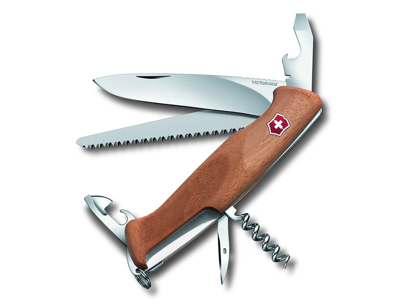 Couteau multifonctions Victorinox Rangerwood 55 - Manche 130 mm noyer