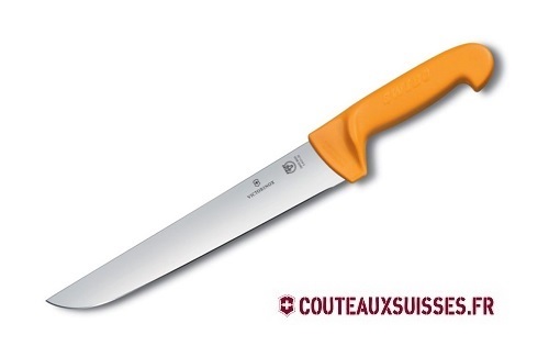 Couteau de boucher Swibo lame de 26 cm - manche grillon jaune